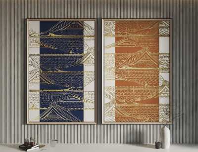 新中式装饰画3D模型下载